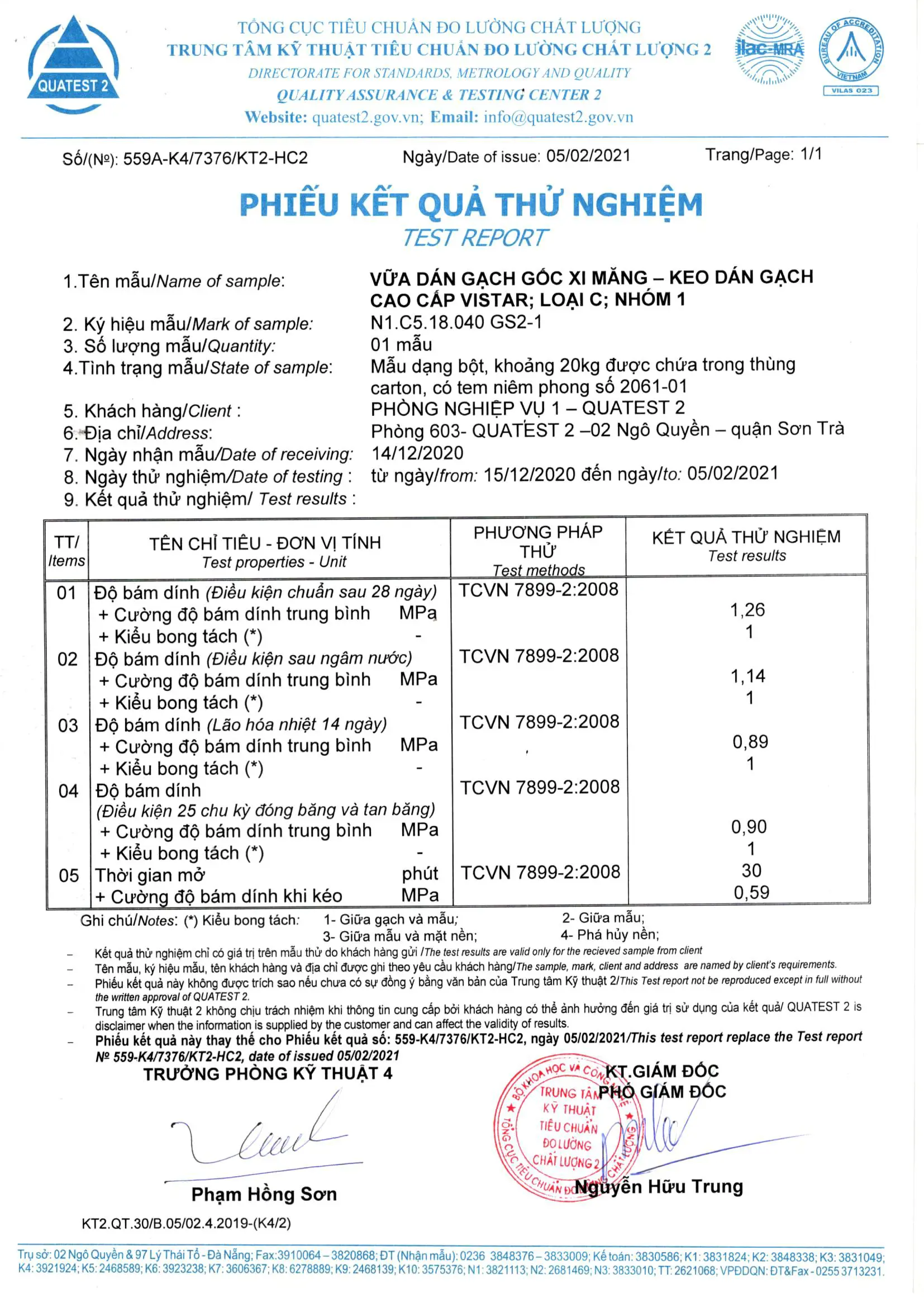 KEO DÁN GẠCH - ĐÁ - NGÓI VISTAR CAO CẤP MÀU XÁM 2